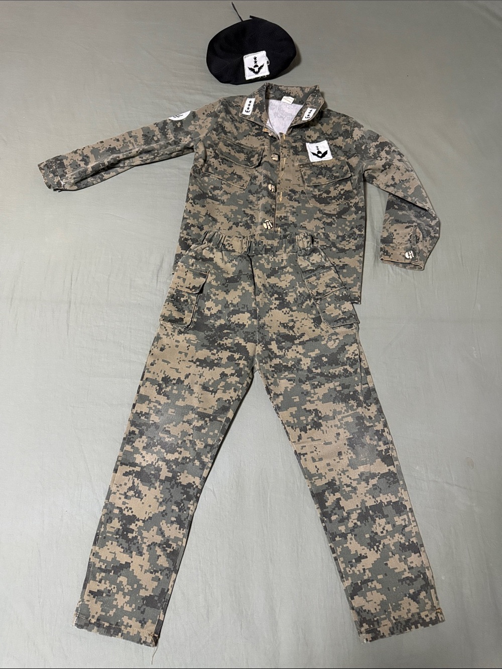 Kids Navy Digital Camo 3 Piece Costume Set | Top, Pants & Hat
